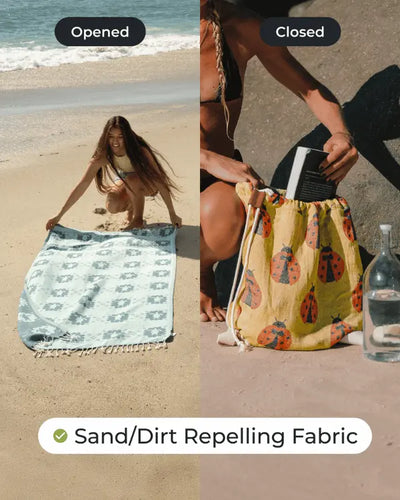 2-in-1 Towel Bag · 100% Organic Turkish Cotton